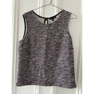 Banana Reublic heavy weight pink black and white  Speckled and striped tank M